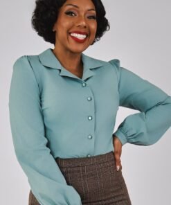Jerry Teal Blouse