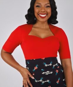 Sweetheart Red Jersey Top