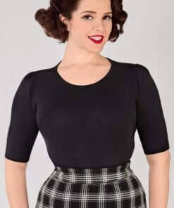 Chrissie Black Knitted Top