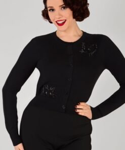 Jessie Black Cats Cardigan